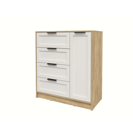 Тумба Тренд КТ-Т90 (Дуб золотой ЛДСП/ Кашемир ЛМДФ) Ш900 В1020 Г451